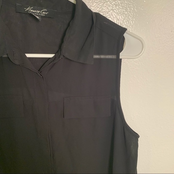 Kenneth Cole Tunic Shirt Dress Black Sleeveless - Picture 8 of 13